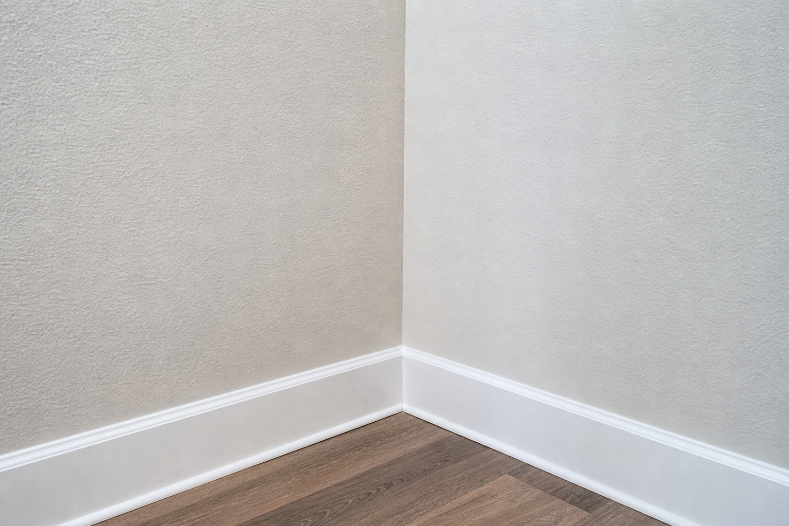Clean and dry wall corner after professional remediation